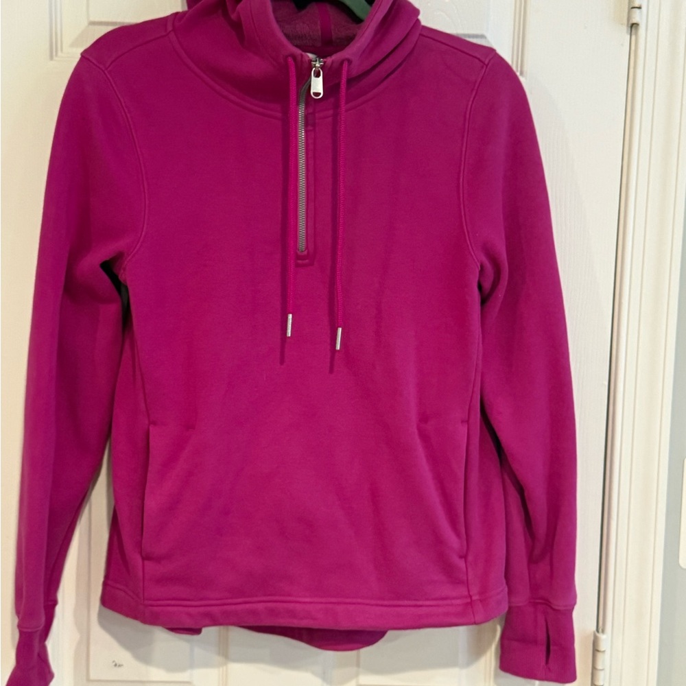 Athleta Cozy Karma Pink Quarter-Zip Pullover Size XS - Picture 6 of 8